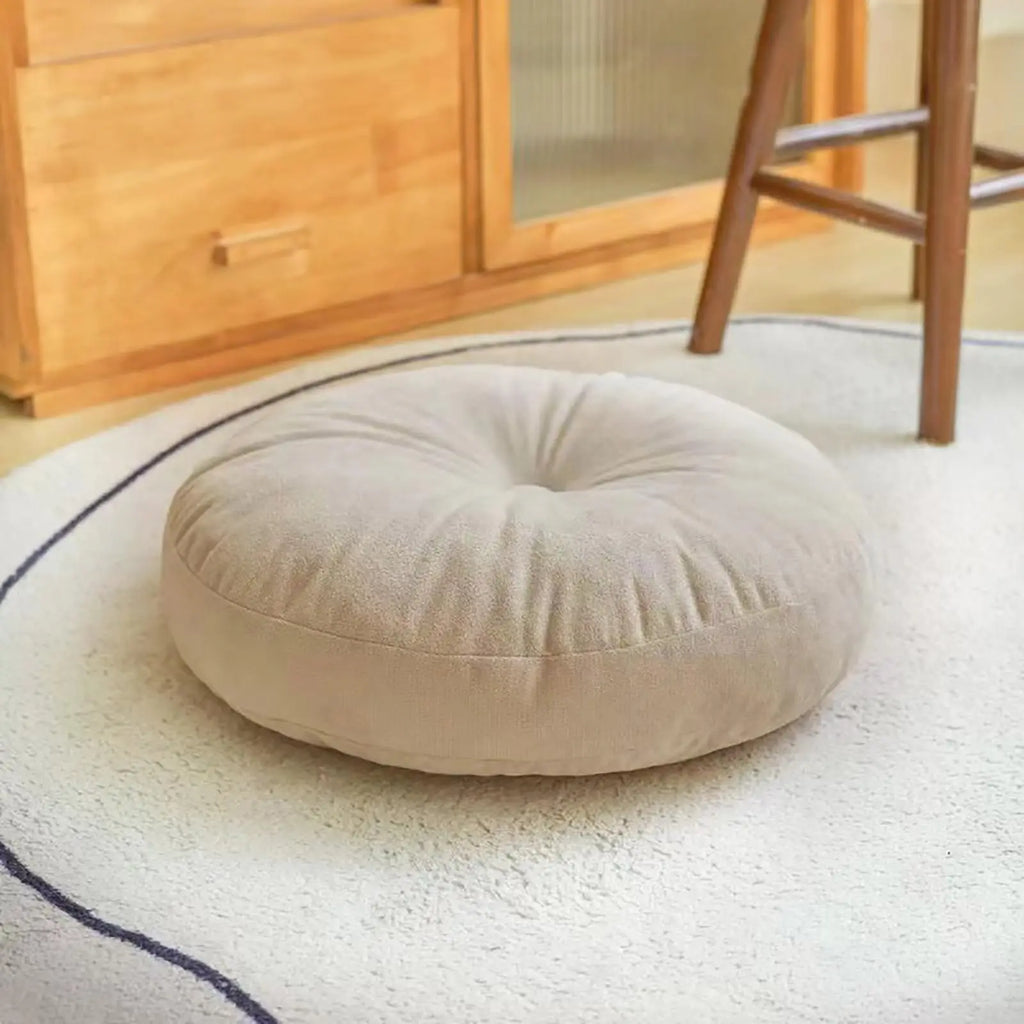 Coussin Rond Épais Bohème — Moelleux, Idéal Méditation & Yoga, Déco Zen Orange