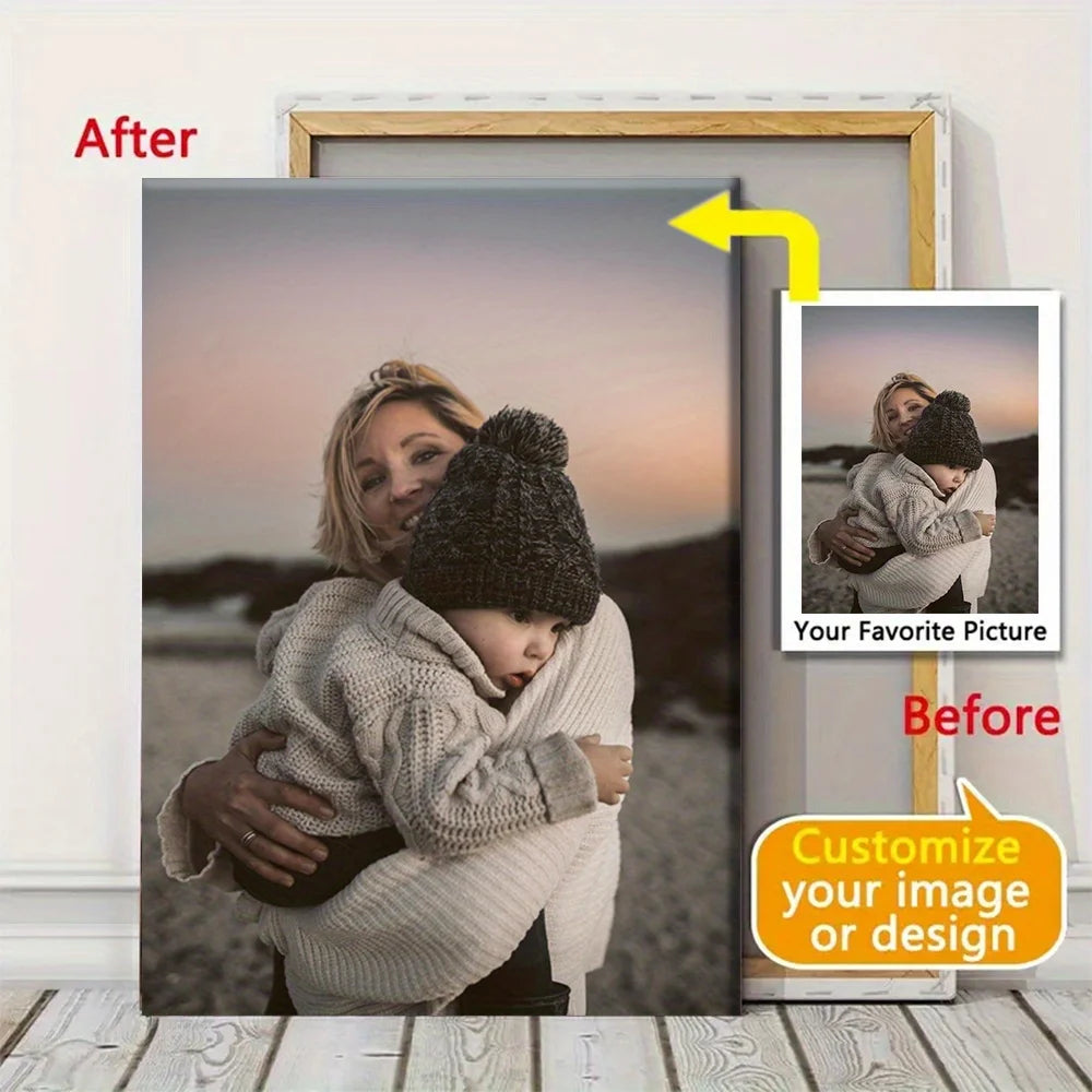 Impression Personnalisée sur Toile — Votre Photo en HD, Avec ou Sans Cadre, Toutes Tailles