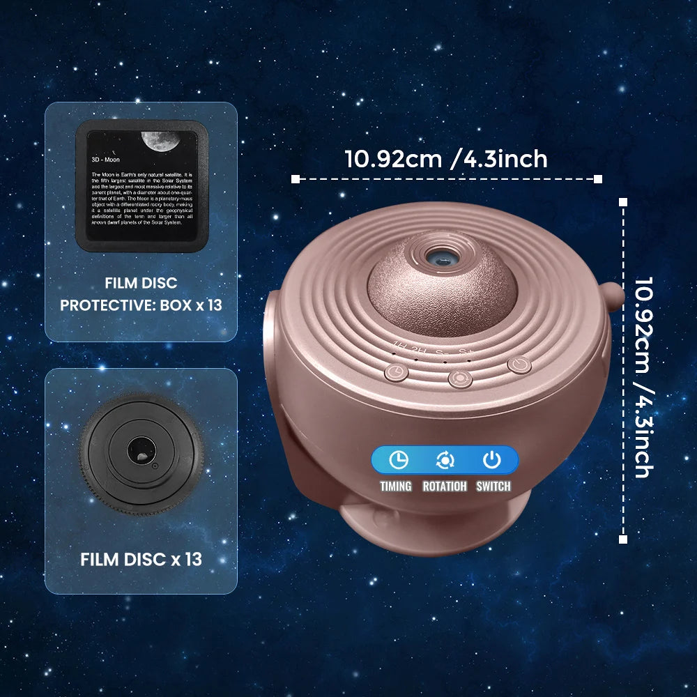 Projecteur Planétarium Galaxy 13 en 1 — Aurora, Étoiles HD, Veilleuse Enfants & Adultes