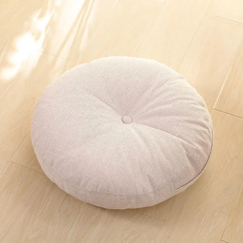 Coussin Rond Épais Bohème — Moelleux, Idéal Méditation & Yoga, Déco Zen Orange