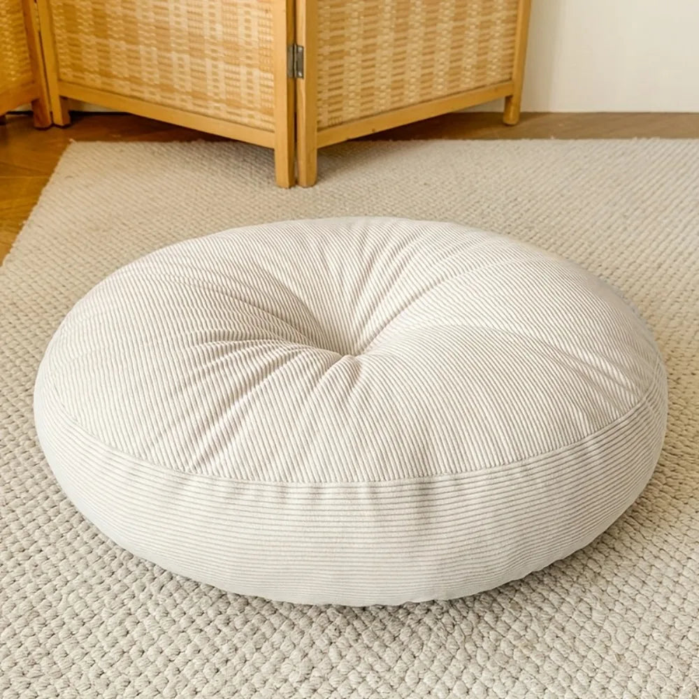 Coussin Rond Épais Bohème — Moelleux, Idéal Méditation & Yoga, Déco Zen Orange
