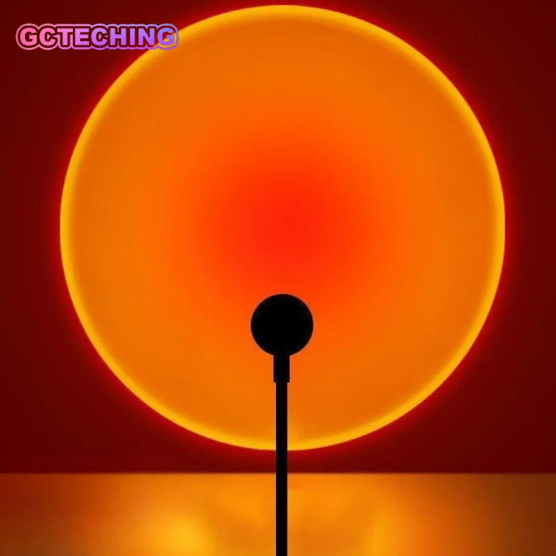 Lampe Coucher de Soleil USB — Projecteur Lumière Chaude, Ambiance Romantique & Esthétique