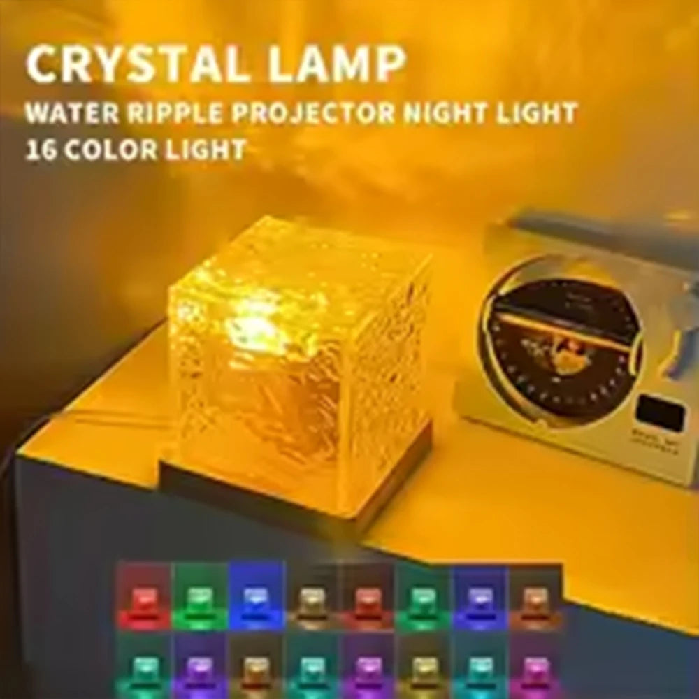 Lampe Projecteur Aurora HOMEFISH RGB — 16 Couleurs, Vagues Océan, Télécommande, Rechargeable