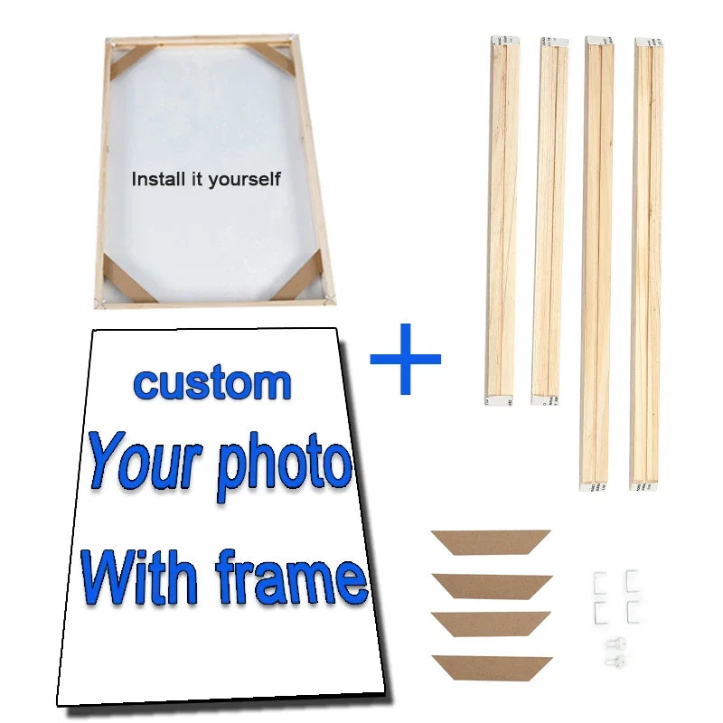 Impression Personnalisée sur Toile — Votre Photo en HD, Avec ou Sans Cadre, Toutes Tailles