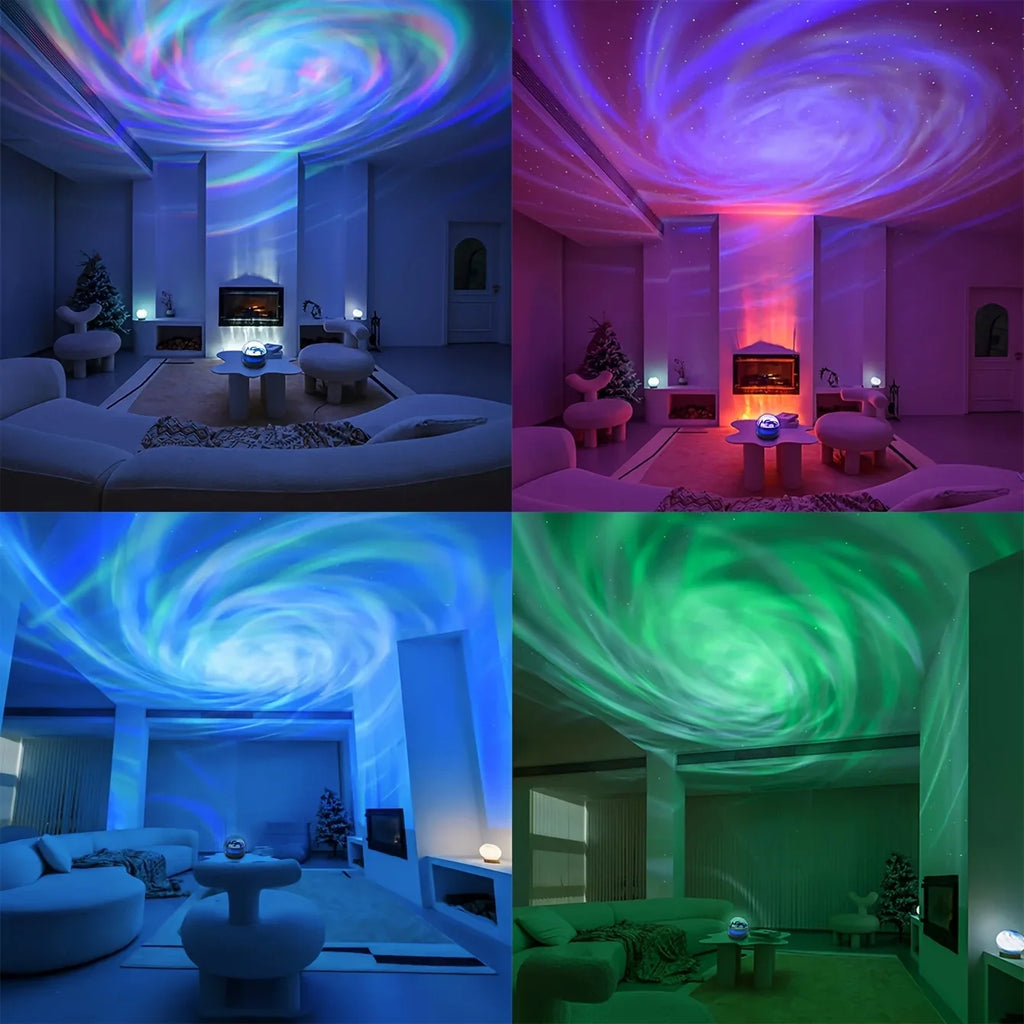 Projecteur LED Ciel Étoilé — 6 Styles Aurora, Vagues & Étoiles, Télécommande, Rotatif