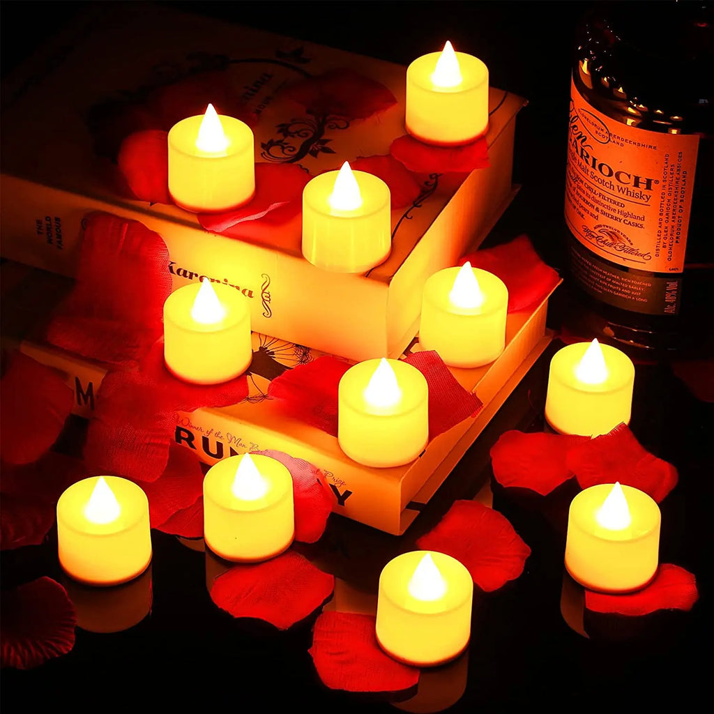 Bougies Chauffe-Plat LED Sans Flamme — Blanc Chaud ou Blanc Froid, Lot de 1, 6 ou 12