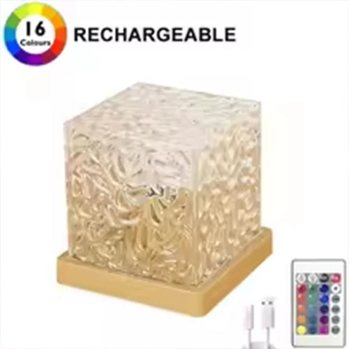 Lampe Projecteur Aurora HOMEFISH RGB — 16 Couleurs, Vagues Océan, Télécommande, Rechargeable