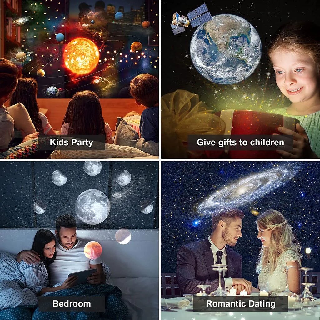 Projecteur Planétarium Galaxy 13 en 1 — Aurora, Étoiles HD, Veilleuse Enfants & Adultes