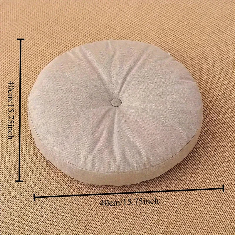 Coussin Rond Épais Bohème — Moelleux, Idéal Méditation & Yoga, Déco Zen Orange