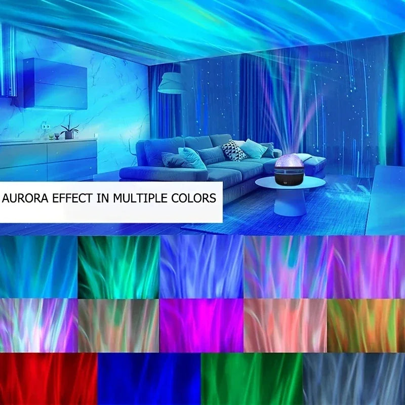 Projecteur Ciel Étoilé Galaxy LED — 7 Modes RGB, Aurora & Vagues, Télécommande USB