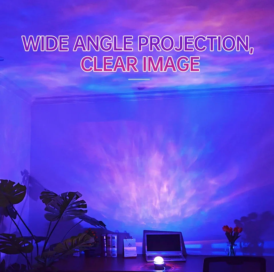 Projecteur LED Ciel Étoilé — 6 Styles Aurora, Vagues & Étoiles, Télécommande, Rotatif
