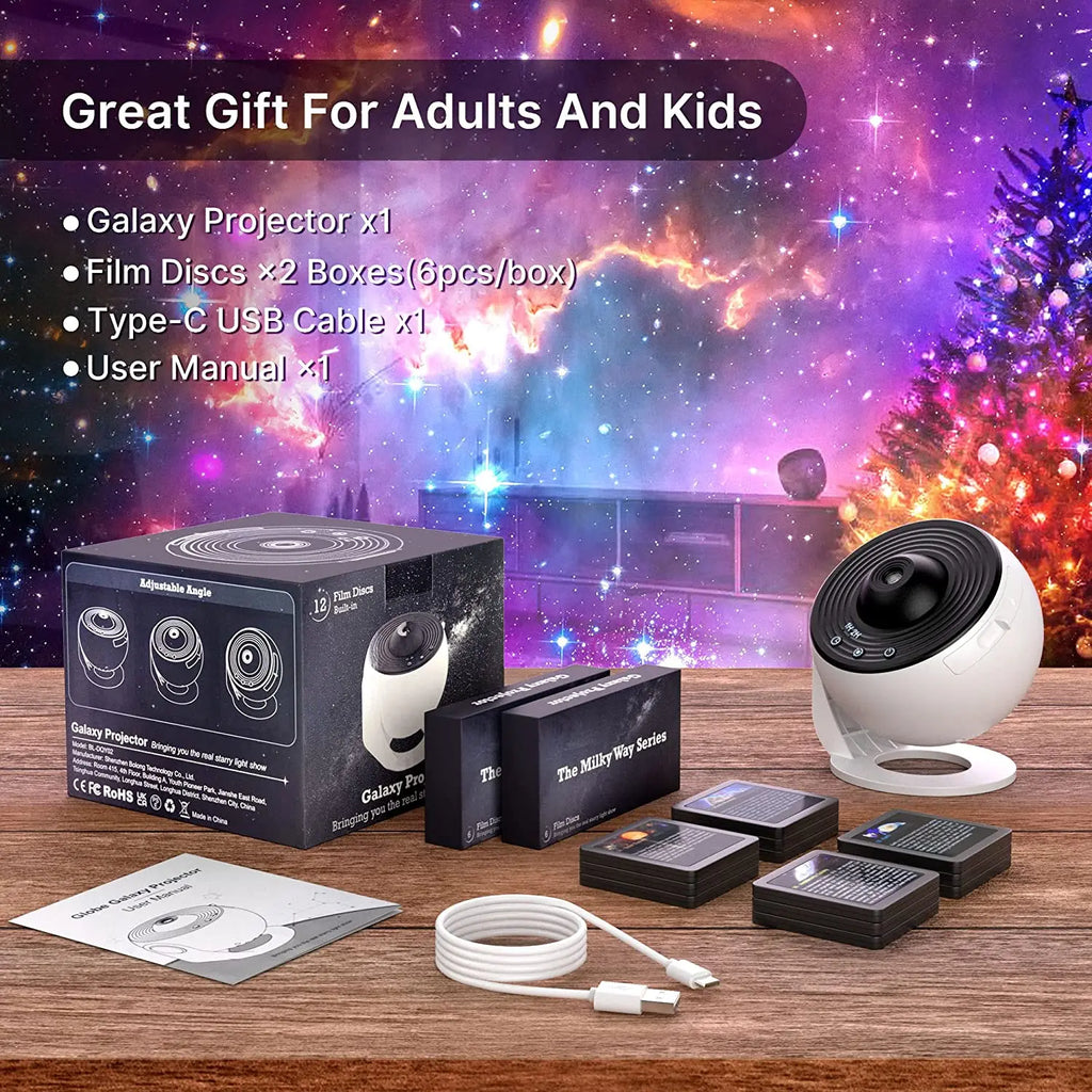 Projecteur Planétarium Galaxy 13 en 1 — Aurora, Étoiles HD, Veilleuse Enfants & Adultes
