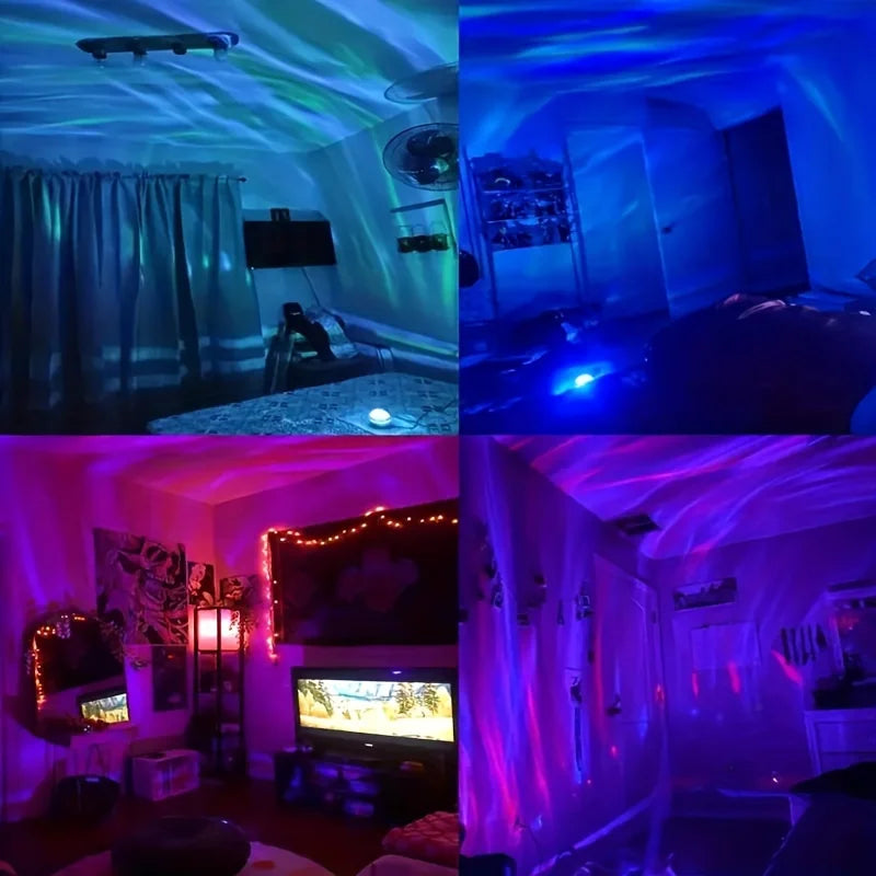 Projecteur Ciel Étoilé Galaxy LED — 7 Modes RGB, Aurora & Vagues, Télécommande USB